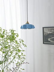 Tiffany Pleated Edge Glass Pendant Light