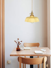 Tiffany Pleated Edge Glass Pendant Light