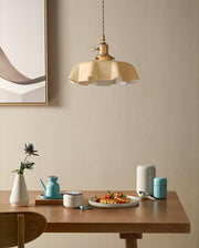 Tiffany Pleated Edge Glass Pendant Light