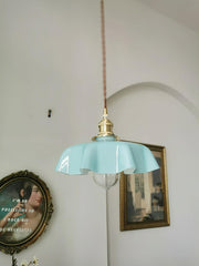 Tiffany Pleated Edge Glass Pendant Light
