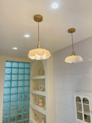 Tiffany Pleated Edge Glass Pendant Light