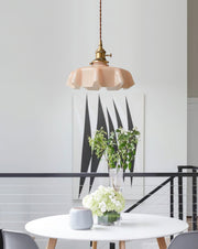 Tiffany Pleated Edge Glass Pendant Light