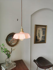 Tiffany Pleated Edge Glass Pendant Light