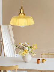 Tiffany Pleated Edge Glass Pendant Light