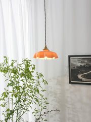 Tiffany Pleated Edge Glass Pendant Light