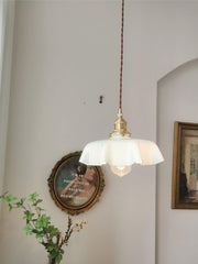 Tiffany Pleated Edge Glass Pendant Light