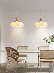 Tiffany Pleated Edge Glass Pendant Light