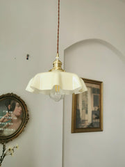 Tiffany Pleated Edge Glass Pendant Light