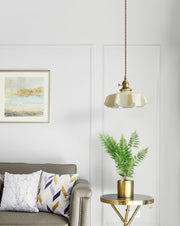 Tiffany Pleated Edge Glass Pendant Light