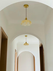 Tiffany Pleated Edge Glass Pendant Light