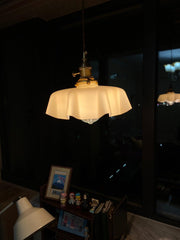 Tiffany Pleated Edge Glass Pendant Light