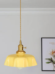 Tiffany Pleated Edge Glass Pendant Light
