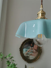 Tiffany Pleated Edge Glass Pendant Light