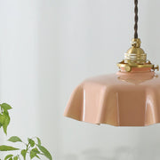 Tiffany Pleated Edge Glass Pendant Light