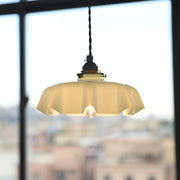 Tiffany Pleated Edge Glass Pendant Light