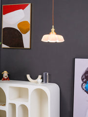 Tiffany Pleated Edge Glass Pendant Light