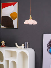 Tiffany Pleated Edge Glass Pendant Light