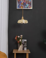 Tiffany Pleated Edge Glass Pendant Light